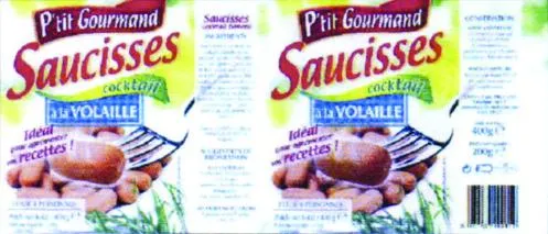 P'tit Gourmand Saucisses Cocktail A La Volaille est une marque déposée par PROCOM INTERNATIONAL