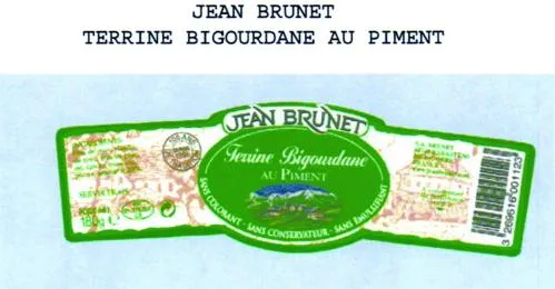 Jean Brunet Terrine Bigourdane Au Piment est une marque déposée par CONSERVERIE DU SUD