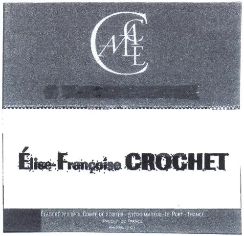 Elise-Francoise Crochet est une marque déposée par CHAMPAGNE COMTE DE BRISFER