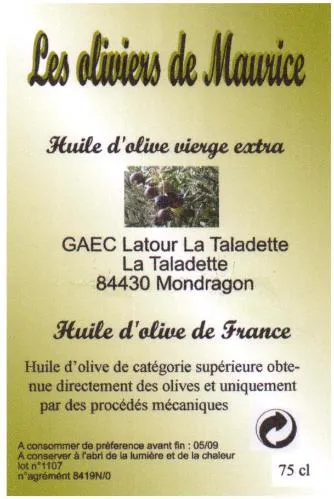 Les Oliviers De Maurice est une marque déposée par GAEC LATOUR LA TALADETTE