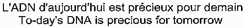 L'adn D'aujourd'hui Est Précieux Pour Demain To-Day's Dna Is Precious For Tomorrow est une marque déposée par IMAGENE