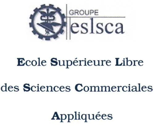 Groupe Eslsca Ecole Superieure Libre Des Sciences Commerciales Appliquees est une marque déposée par ECOLE SUP LIBRE SCIENC COM APPLIQUEES (ESLSCA)