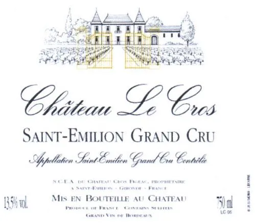 Château Le Cros est une marque déposée par SCE LE PAS DE L'ANE