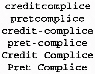 Creditcomplice Pretcomplice Credit-Complice Pret-Complice Credit Complice Pret Complice est une marque déposée par RICHOL PATRICK