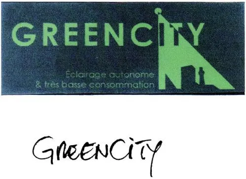 Greencity Eclairage Autonome & Tres Basse Consommation Greencity est une marque déposée par MAXIME PRADIER S.A.S (MAXIME PRADIER S.A.S.)