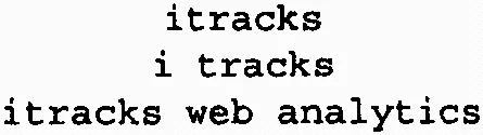 Itracks I Tracks Itracks Web Analytics est une marque déposée par DEVICTIO