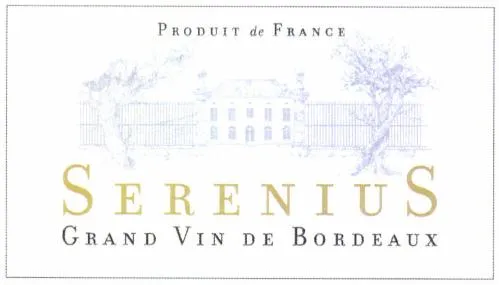 Serenius Grand Vin De Bordeaux est une marque déposée par VIGNOBLES CHAIGNE ET FILS