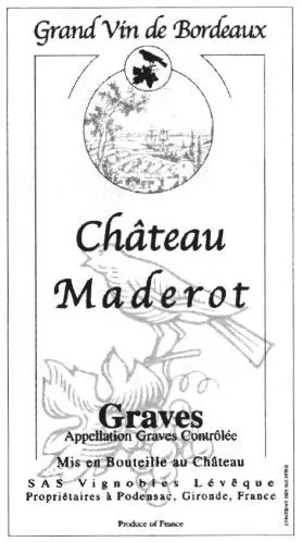 Château Maderot est une marque déposée par VIGNOBLES LEVEQUE