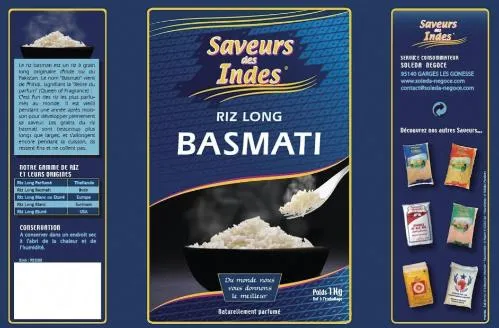 Saveurs Des Indes Riz Long Basmati est une marque déposée par SOLEDA NEGOCE (L ETOILE D AFRIQUE)