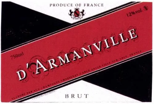 D'armanville est une marque déposée par CHAMPAGNE CHASSENAY D'ARCE (CVCA)
