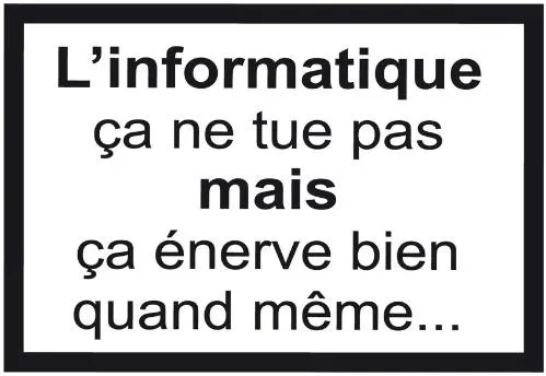 L Informatique Ca Ne Tue Pas Mais Ca Enerve Bien Quand Meme... est une marque déposée par EASY SERVICE INFORMATIQUE
