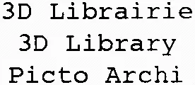 3D Librairie 3D Library Picto Archi est une marque déposée par STUDIO GRAPHY