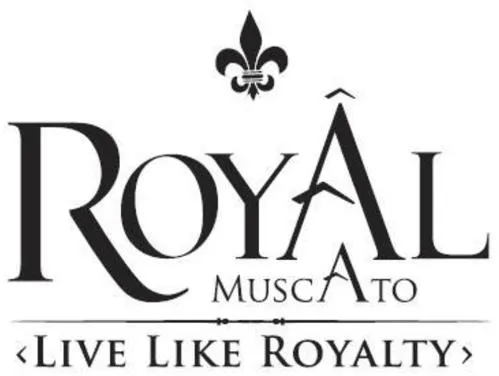 Royal Muscato <Live Like Royalty> est une marque déposée par SOREVI SOCIETE REUNIE DES VINS (J DORSEN-CHEVALIERS MALTE...)