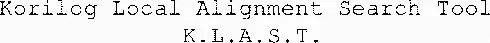Korilog Local Alignment Search Tool K.l.a.s.t. est une marque déposée par KORILOG