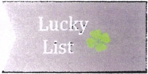 Lucky List est une marque déposée par WEB DISTRIBUTION