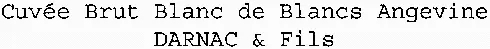 Cuvée Brut Blanc De Blancs Angevine Darnac & Fils est une marque déposée par CHAMPAGNE DARNAC ET FILS