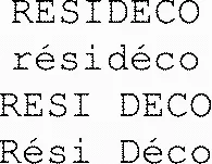 Resideco Résidéco Resi Deco Rési Déco est une marque déposée par GROUPE FOENIX
