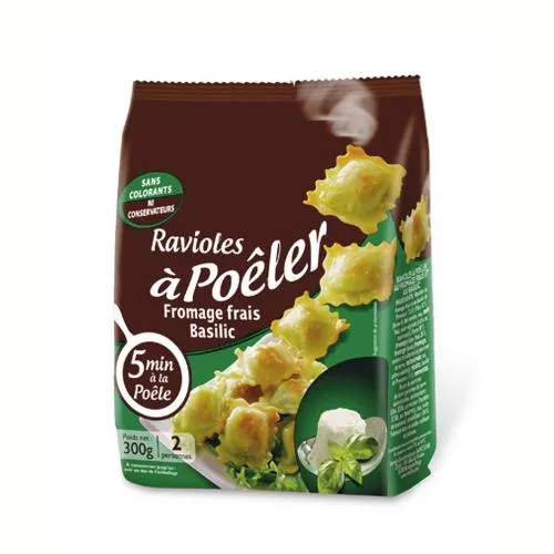 Ravioles A Poeler Fromage Frais Basilic est une marque déposée par SAINT JEAN (RAVIOLES ROYANS - RAVIOLE ST JEAN ROYANS)