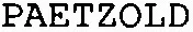 Paetzold est une marque déposée par MICHAEL PAETZOLD