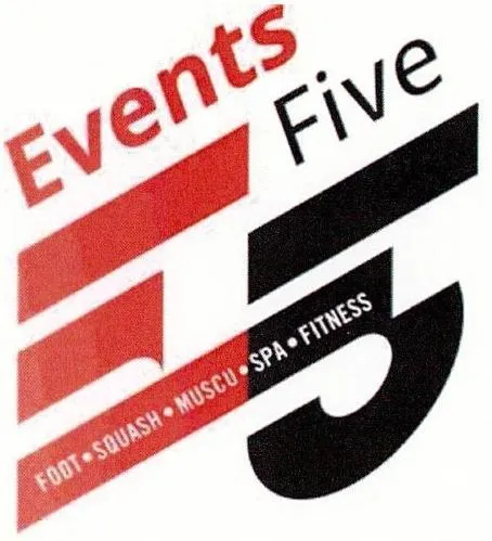 Events Five E5 Foot • Squash • Muscu • Spa • Fitness est une marque déposée par EVENTS FIVE