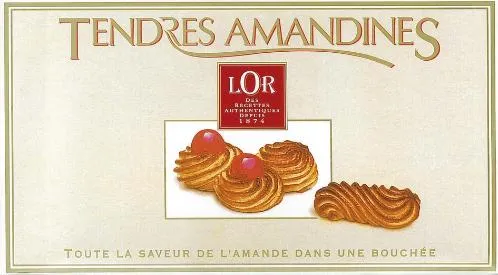 Tendres Amandes L Or Des Recettes Authentiques Depuis 1974 Toute La Saveur De L Amande Dans Une Bouchee est une marque déposée par CONFISERIE DU TECH SA
