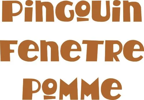 Pingouin Fenetre Pomme est une marque déposée par CD2H