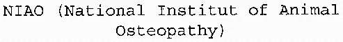 Niao (National Institut Of Animal Osteopathy) est une marque déposée par N.I.A.O.