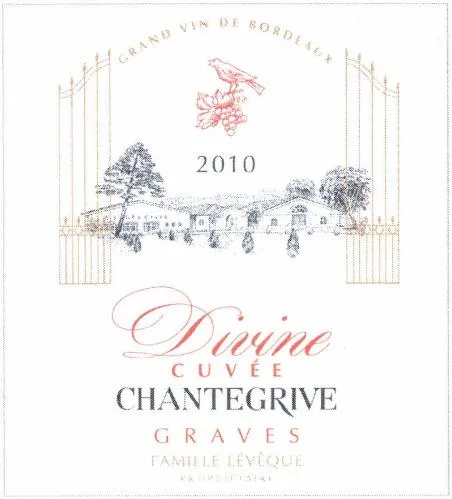 Divine Cuvée Chantegrive est une marque déposée par VIGNOBLES LEVEQUE