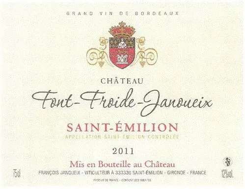 Chateau Font-Froide-Janoueix est une marque déposée par SCEA VIGNOBLES FRANCOIS JANOUEIX (SCEA VIGNO  FRANCOIS)
