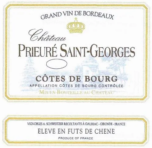 Château Prieuré Saint-Georges est une marque déposée par SCEA VIGNOBLES A.SCHWEITZER