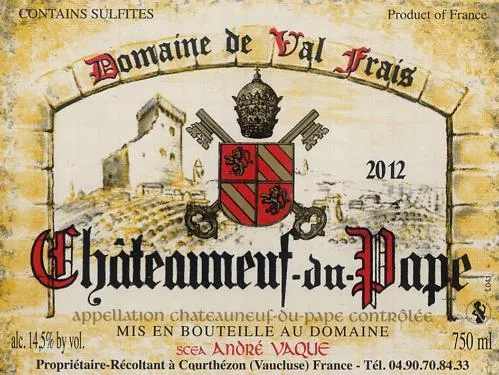 Domaine De Val Frais est une marque déposée par ANDRE VAQUE
