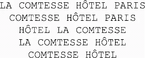 La Comtesse Hôtel Paris Comtesse Hôtel Paris Hôtel La Comtesse La Comtesse Hôtel Comtesse Hôtel est une marque déposée par SPLENDID EIFFEL HOTEL