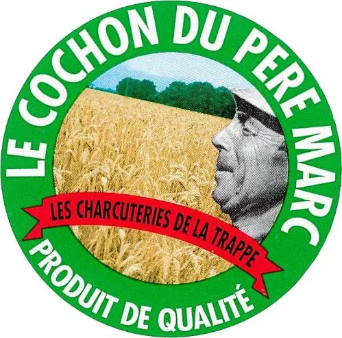 Le Cochon Du Pere Marc Les Charcuteries De La Trappe Produit De Qualité est une marque déposée par C.P.M.