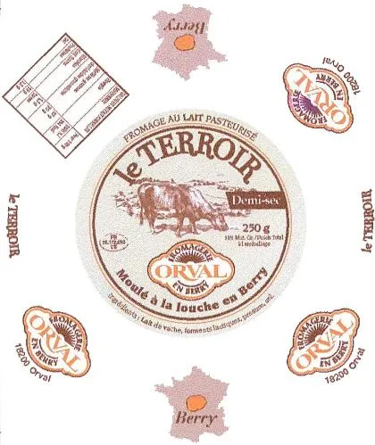 Le Terroir Fromagerie Orval En Berry est une marque déposée par FROMAGERIE D ORVAL