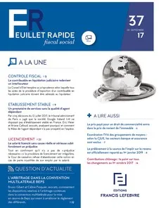 Fr Feuillet Rapide est une marque déposée par SOCIETE DES EDITIONS FRANCIS LEFEBVRE