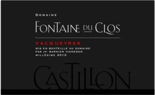 Domaine Fontaine Du Clos Vacqueyras Castillon est une marque déposée par VIGNOBLES BARNIER