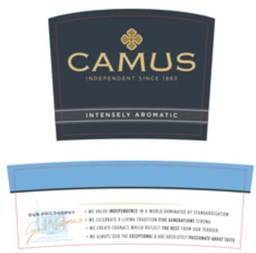 Camus Independent Since 1863 Intensely Aromatic est une marque déposée par CAMUS LA GRANDE MARQUE SA (CIE GDES EAUX VIE FRANCE - CGEVF -.....)