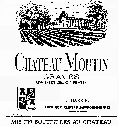Chateau Moutin est une marque déposée par SOCIETE CIVILE J. DARRIET