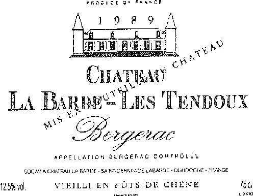 Chateau La Barde Les Tendoux est une marque déposée par S.A.S. DE LABARDE
