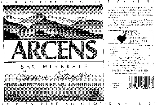 Arcens Le Bien Etre Au Quitidien est une marque déposée par SOC D EXPLOITATION DES SOURCES ARCENS