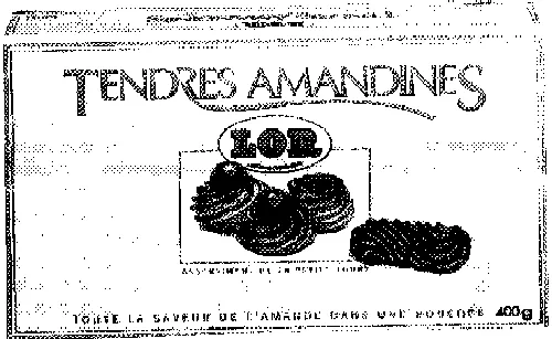 Tendres Amandines Lor est une marque déposée par SA BISCUITERIE CONFISERIE LOR