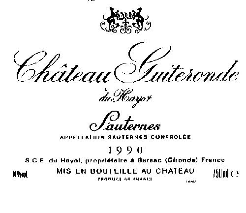 Chateau Guiteronde Du Hayot est une marque déposée par SOC DES VIGNOBLES DU HAYOT