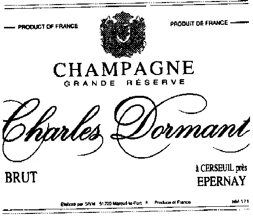 Charles Dormant est une marque déposée par SOC EXPL DU VIGNOBLE DEHOURS
