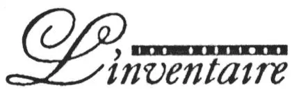 L'inventaire est une marque déposée par LES EDITIONS L INVENTAIRE