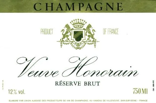 Veuve Honorain est une marque déposée par UNION AUBOISE VIGNERONS EN CHAMPAGNE (UAVC)