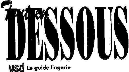 Tout En Dessous Vsd Le Guide Lingerie est une marque déposée par SNC VSD (VSD   EDITION   ACTUALITE)