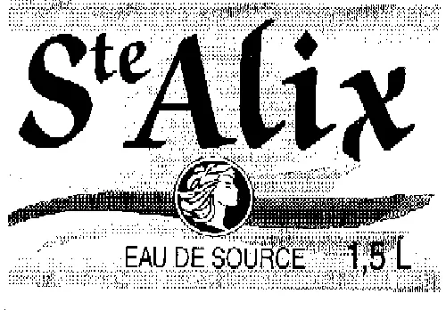 Ste Alix est une marque déposée par EAUX MINERALES DE PLANCOET SOURCE SASSAY