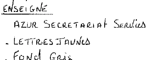 Azur Secretariat Services est une marque déposée par CORNOU EVELYNE (AZUR SECRETARIAT SERVICES)