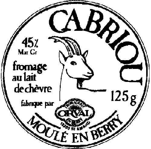 Cabriou Fromagerie Orval En Berry est une marque déposée par FROMAGERIE D ORVAL