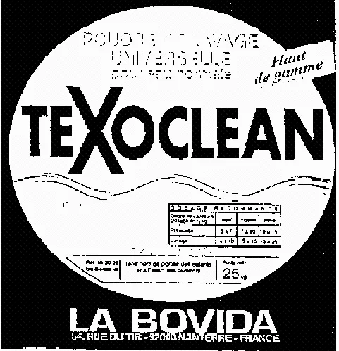 Texoclean Haut De Gamme La Bovida est une marque déposée par LA BOVIDA SA